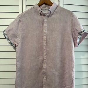 Denim & Flower Light Lavender Casual Button Down Shirt